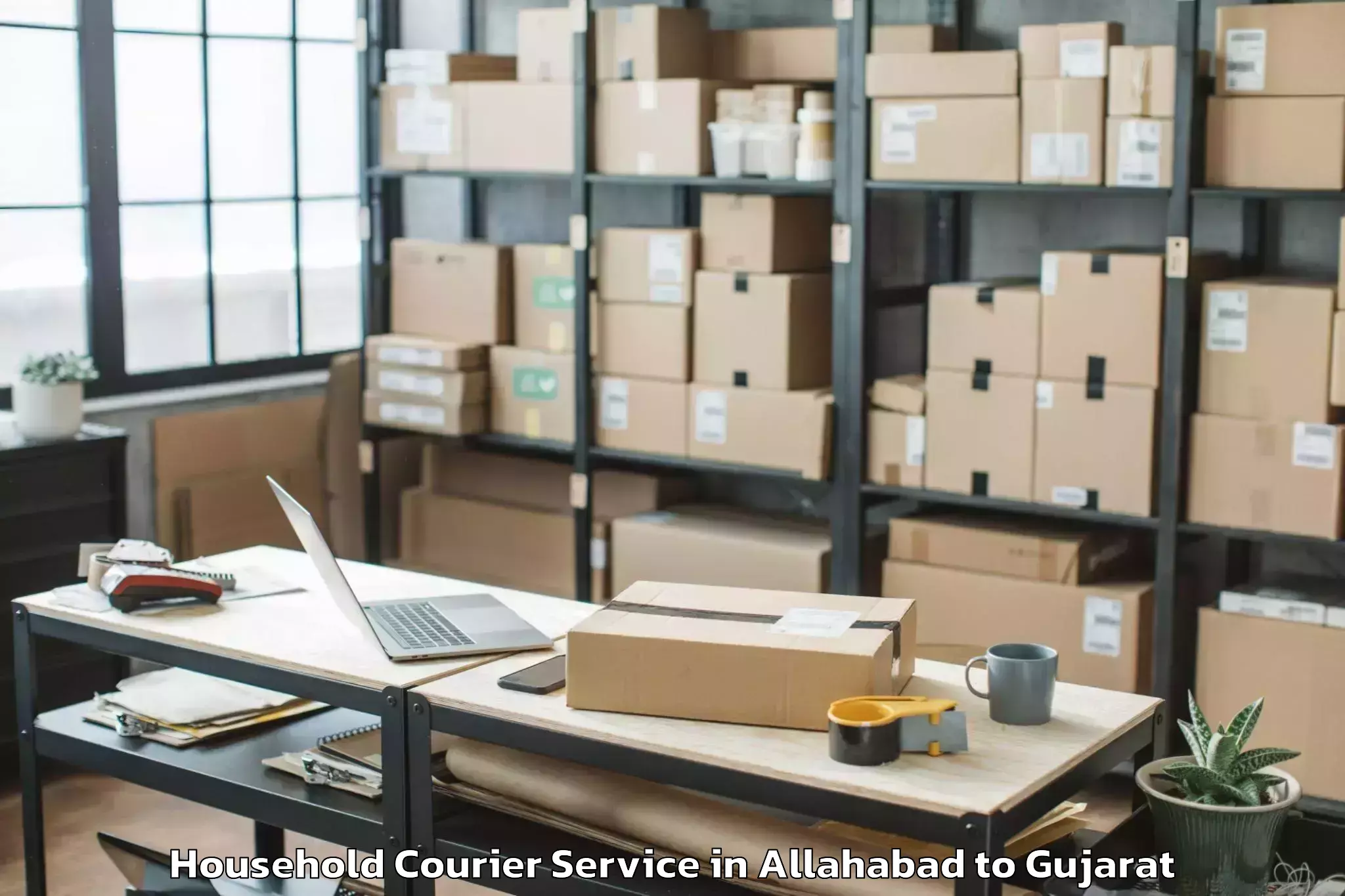 Easy Allahabad to Valod Household Courier Booking